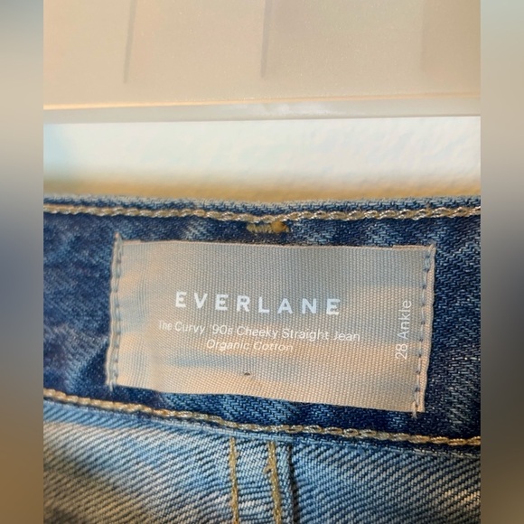 Everlane size 28 ankle The Curvy 90s cheeky straight Jean organic cotton - Picture 2 of 5